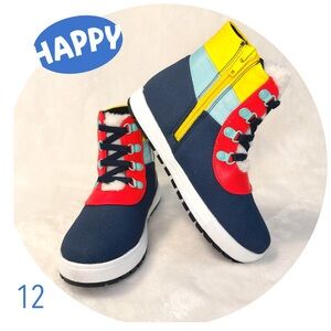 NEW Open Edit Boy Color Block High-Top Zip-Up Quinn Hiker Boots Size 12